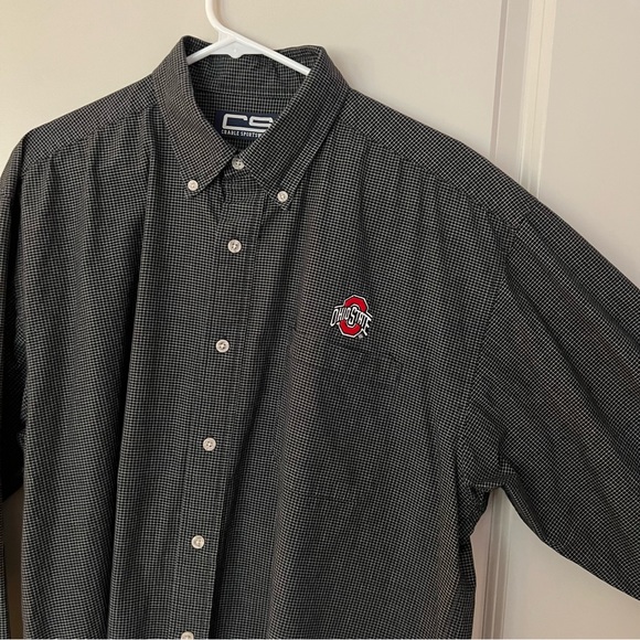 Ohio State University men’s long sleeve plaid button down shirt | size large - Picture 5 of 11